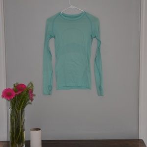 lululemon | blue swiflty tech long sleeve shirt